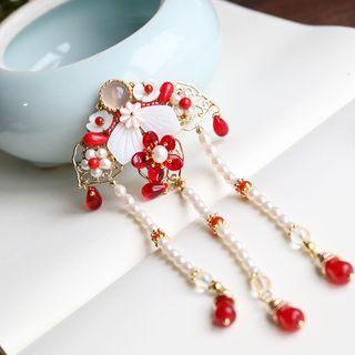 Freshwater Pearl Flower Fringed Hair Stick
