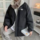 Couple Matching Padded Fleece-lined Zip-up Jacket