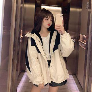 Color Block Long-sleeve Fleece Jacket