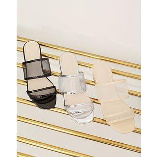 Mesh Double-strap Sandals