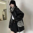 Reversible Leopard Print Fleece Jacket