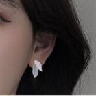 Leaf Sterling Silver Earring Eh1089 - 1 Pair - Gold & Gray & White - One Size