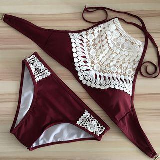 Crochet Trim Tankini