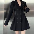 Asymmetrical Double-breasted Blazer Dress