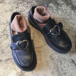 Heart Shaped Buckled Loafers