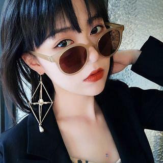 Alloy Faux Pearl Geometric Dangle Earring