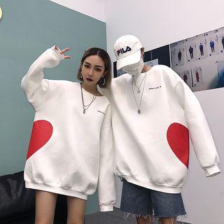Couple Matching Heart Print Pullover