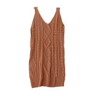 Mini Knit Pinafore Dress