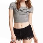 Cropped Lettering T-shirt