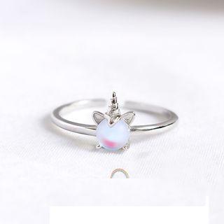 925 Sterling Silver Unicorn Open Ring Ring - One Size