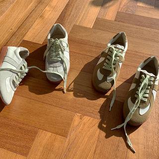 Color-block Pleather Sneakers