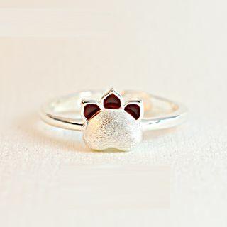 S925 Silver Cat Paw Open Ring