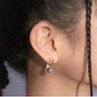 Two-tone Open Hoop Earring