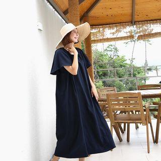 Ruffled Long Trapeze Dress