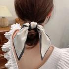 Houndstooth Panel Ribbon Hair Tie