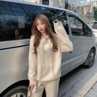 Plain Hoodie / Straight Leg Pants