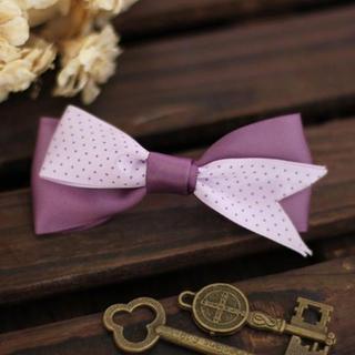 Dotted Bow Hair Clip