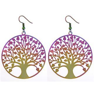 Stainless Steel Tree Dangle Earring
