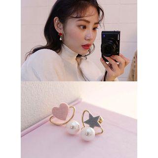 Heart Star Non-matching Earrings