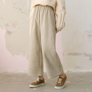 Wide-leg Pants Khaki - One Size
