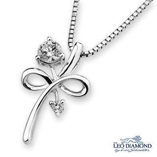 18k White Gold Diamond Bow Knot Flower Pendant Necklace (16)