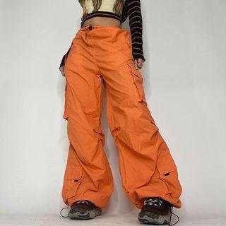 High-waist Loose-fit Wide-leg Cargo Pants