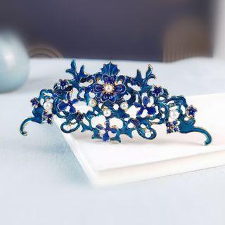 Faux Pearl Headpiece N11 - Blue - One Size