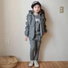 Family Matching Set: Printed Pullover + Pants/hooded Vest