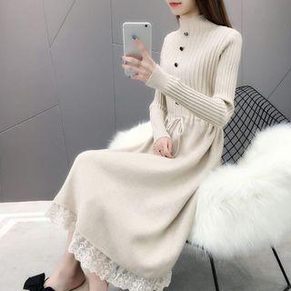 Long-sleeve Medium Long Knit Dress