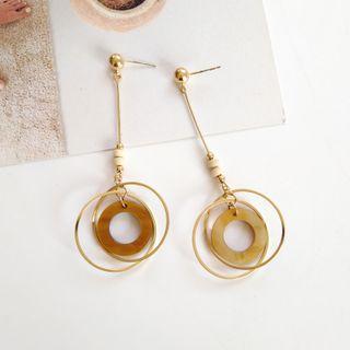 Layered Hoop Dangle Earring / Clip-on Earring