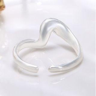 Geometric Open Ring Silver - One Size