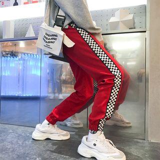 Couple Matching Plaid Panel Sweatpants