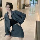 Corduroy Cargo Jacket / Corduroy A-line Skirt