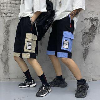 Drawstring Waist Side-pocket Shorts