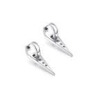 Fashion Personality Geometric Triangle 316l Stainless Steel Stud Earrings Silver - One Size