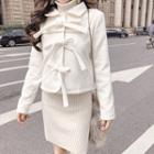 Bow Accent Jacket / Sweater Dress