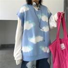 Cloud Jacquard Knit Vest