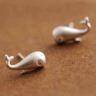 Whale Stud Earring