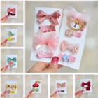 Set: Embroidered & Bow Hair Clip (various Design)