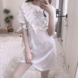 Short-sleeve Satin Dress