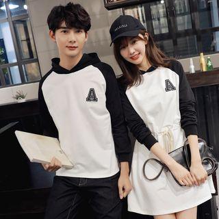Couple Matching Raglan Hoodie / Drawstring Waist Hoodie Dress