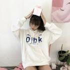 Long-sleeve Lettering Hooded Sweater