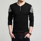 Long-sleeve Jacquard Knit Top