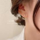 Rhinestone Star Swing Earring 1 Pair - As Shown In Figure - One Size