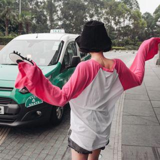 Round-neck Reglan-sleeve Top