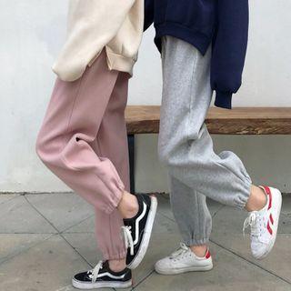 High Waist Woolen Plain Harem Pants