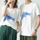 Dolphin Print Short-sleeve Couple Top