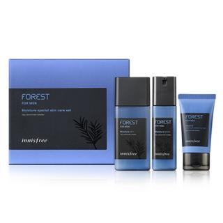 Innisfree - Forest For Men Moisture Set: Skin 180ml + Lotion 120ml + Shaving & Cleansing Foam 50ml 3pcs
