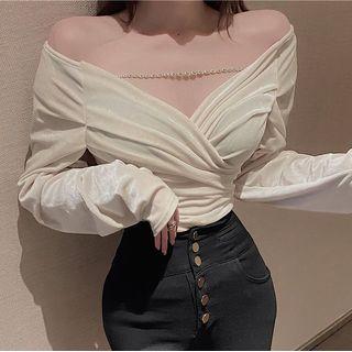 Twisted Velvet Blouse