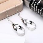 Twisted Alloy Dangle Earring 1 Pair - 1116 - Silver - One Size